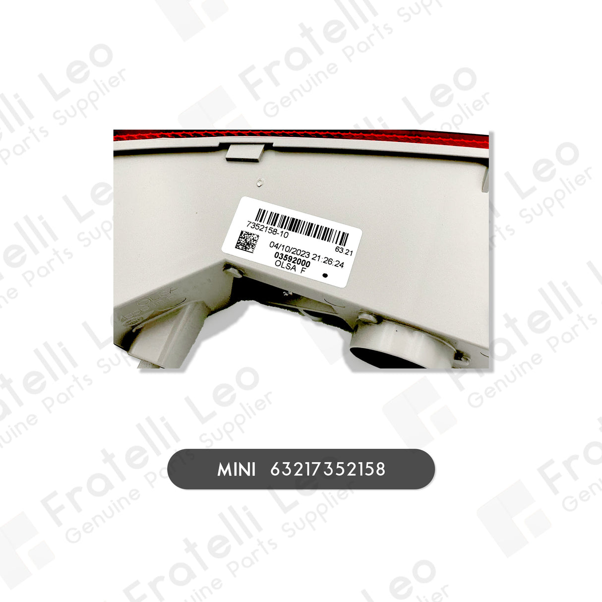 MINI CLUBMAN Luz trasera original Parachoques trasero antiniebla DX 63217352158