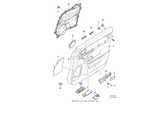 Jaguar Maschera interruttore alzafinestre  C2D3431PMB